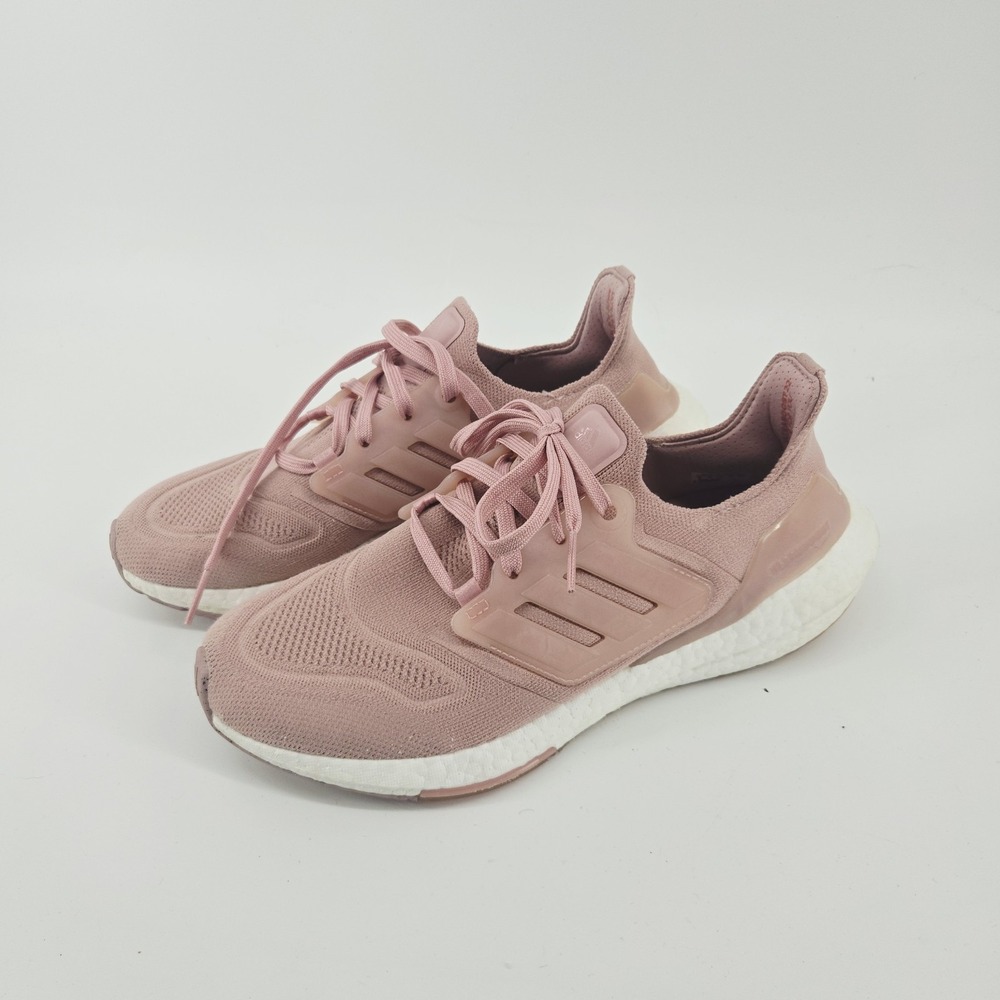 Adidas UltraBoost 22 Mauve Pink White Womens Size 9 US Athletic Sneakers Shoes
